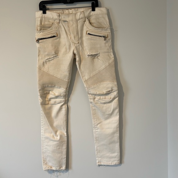 Balmain Moto Skinny Jeans